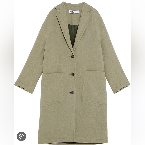 NWT Zara Oversized Coat with Pockets - Picture 5 of 6